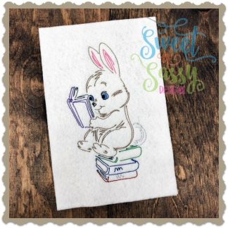 Bunny Reader Simple Sketch