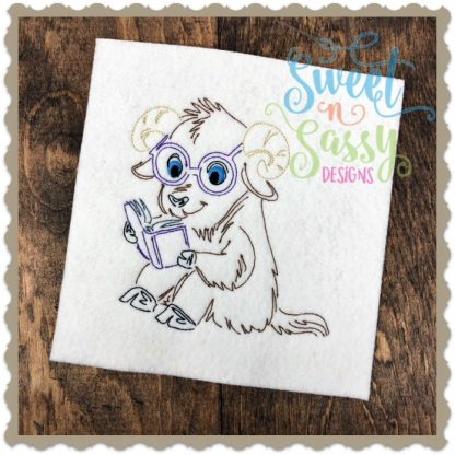 Goat Reader Simple Sketch