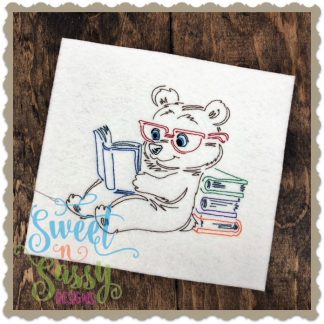 Bear Reader Simple Sketch