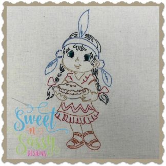 Indian Girl Simple Sketch