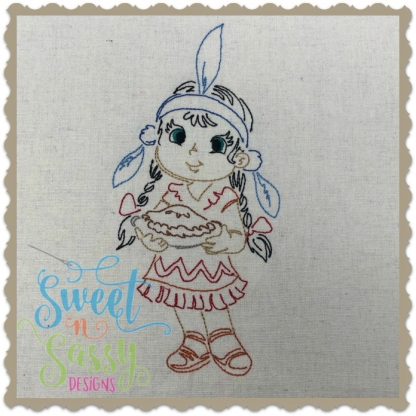 Indian Girl Simple Sketch