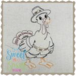 Pilgrim Turkey Simple Sketch