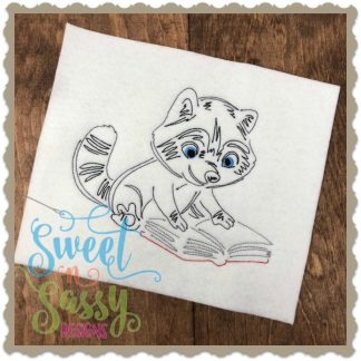 Raccoon Reader Simple Sketch