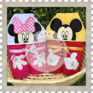 Boy & Girl Mice Applique Peekers