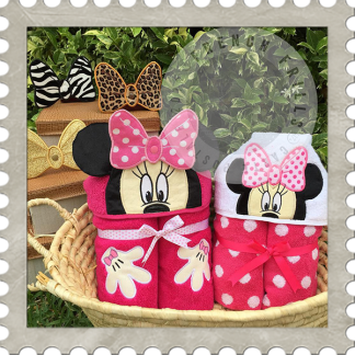 Girl Mouse 3D and Applique Peekers