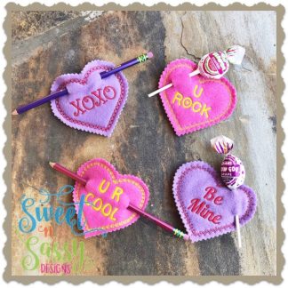 ITH Heart Lollipop-Pencil Holder