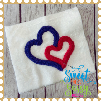 Chunky Yarn Double Hearts