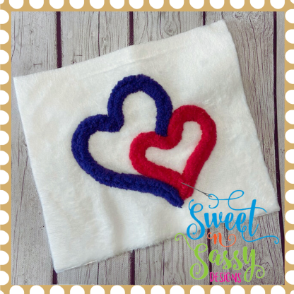 Chunky Yarn Double Hearts