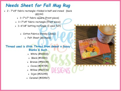 Fall Mug Rug - Image 2