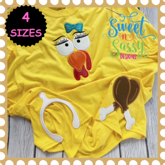 Turkey Day Cutaway Side Seam Applique Designs