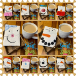 Funny Snowman Mug Rug Set