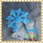 Snowflake Cutaway Side Seam Applique Design